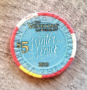 $5 Venetian * Winter in Venice * 2013 * Las Vegas * Casino Chip