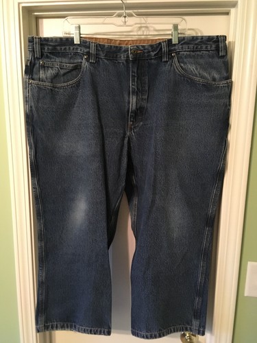 Pantalones de mezclilla DULUTH TRADING CO., cintura 46 x 28 entrepierna, elevación 12 pulgadas, 5 bolsillos - Imagen 3 de 12