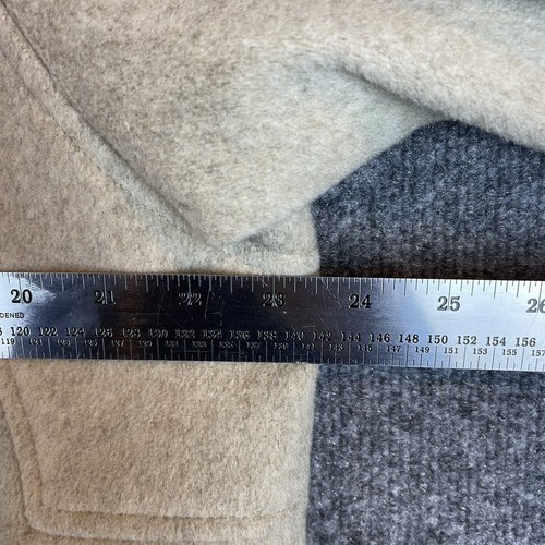 Vintage USA MADE Talbots Coat Womens 6 Wool Blend Beige Jacket Button Up Pockets - Picture 8 of 12