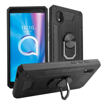 SDTEK Hülle Für Alcatel 1B (2020) Abdeckung Mit Magnetischem (Schwarz)