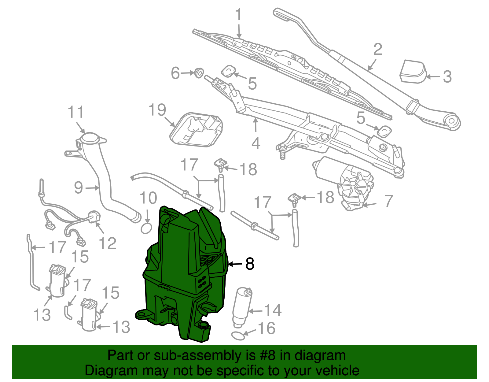 Genuine 20032006 Volvo Xc90 Windshield Washer Fluid Reservoir OEM