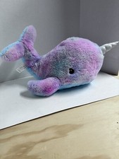 FAO Schwartz Purple/ Pink Narwhal 16  Stuffed Plush Animal Magical Sounds