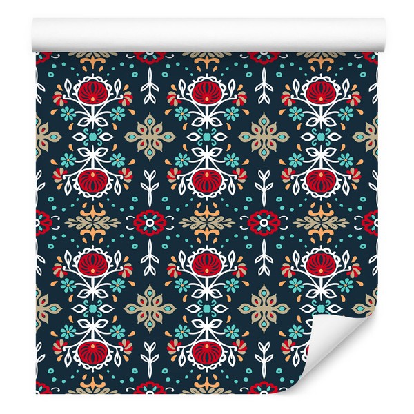 10M Vlies Tapeten Rollen Blumen BläTter Flora Ornamente Folklore Bunt Xxl 2293-image