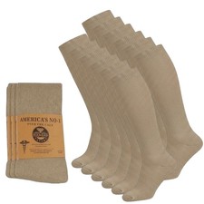 6-12 Pairs Men's Diabetic Over The Calf Socks- Knee High Cotton Socks
