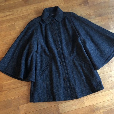 Harris Tweed Coat Poncho Style XS Beautiful Condition