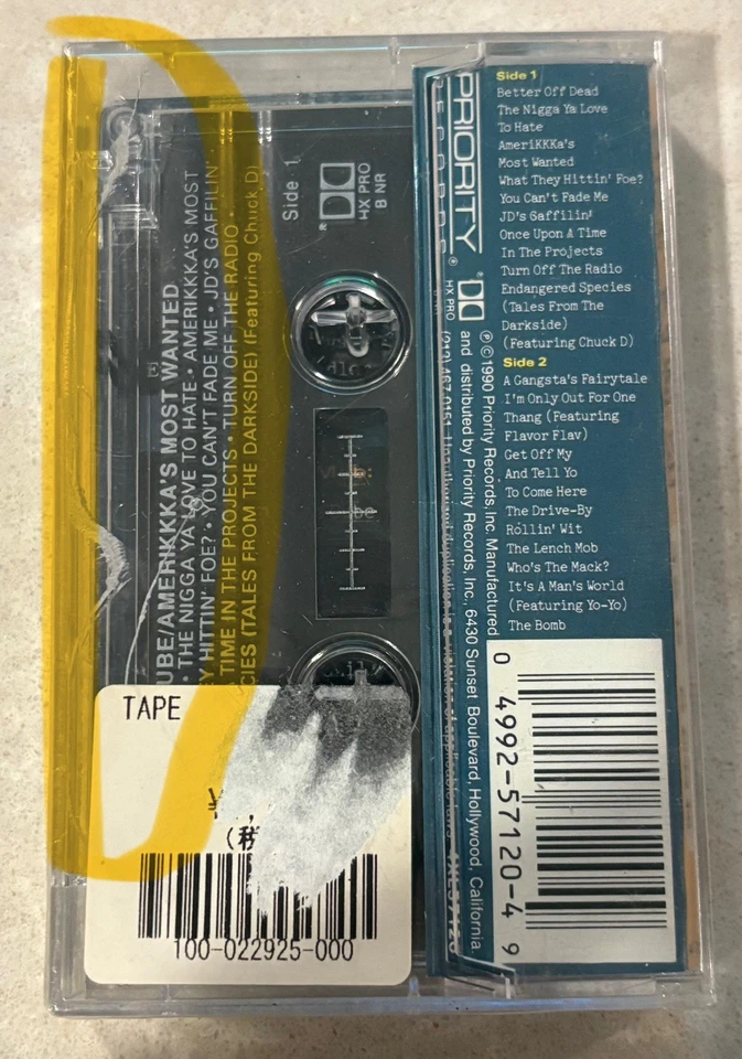 ICE CUBE AMERIKKKA’S MOST WANTED-RARE-OOP-NEW SEALED-CRACKED CASE ON BACK-1990 - Image 2 of 4