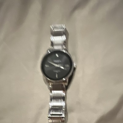 Geneva Women s Quartz Analog Dress Watch Black Dial Silver Metal Bracelet