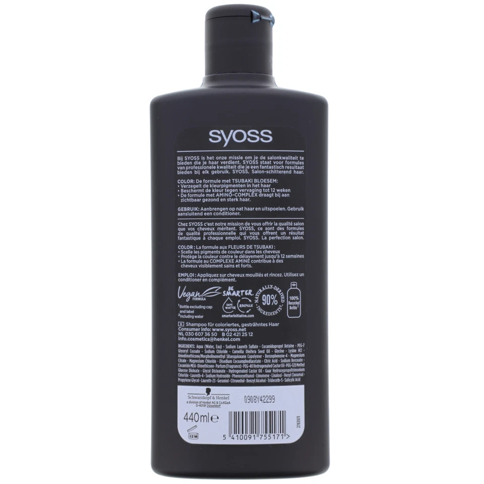 6x Syoss Shampoo Color je 440ml für Gefürbtes & Gesträhntes Haar Schutz & Pflege - Bild 3 von 3