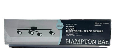 Hampton Bay Eastcastle 4-Light Directional Track Fixture in Matte Black.