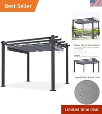 Gray Ripstop Replacement Canopy for Home Depot Hampton Bay Pergola - Durable ...