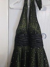 Adrianna Papell Formal Ball Gown Dress Black And Green Size 8