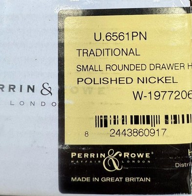 Perrin & Rowe U.6561PN 1 Inch Round Cabinet Knob - Pack of 5, Polished Nickel