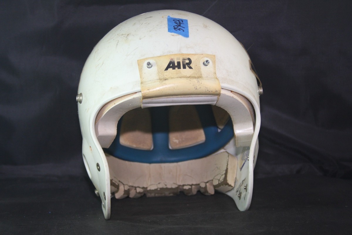 1990s Schutt Pro AiR II Used Worn White Football Helmet TEXAS