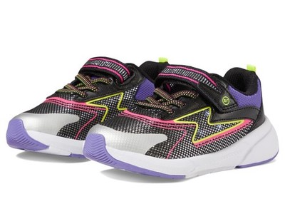 Stride Rite SR Lighted Cosmic 2.0 Sneaker 1.5 Little Kid Black/Neon