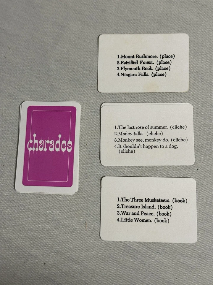 Vintage 1968 The Well Known Party Game Charades By Selchow & Righter - Complete - Image 3 of 4