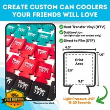 TahoeBay 100-Pack Sublimation Blank Beer Can Cooler Sleeves, Assorted