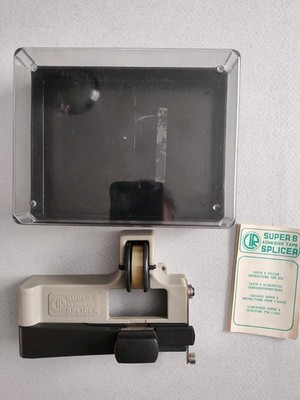 Vtg CIRO Super 8 Adhesive Tape Film Splicer w/ Instructions Case Matrix Catozzo