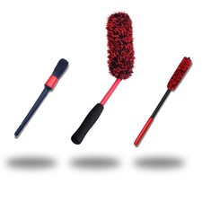 Angled Wheel Brush Kit 3 Pack Angled Microfiber Wheel Brush Wheel Barrel Brush D