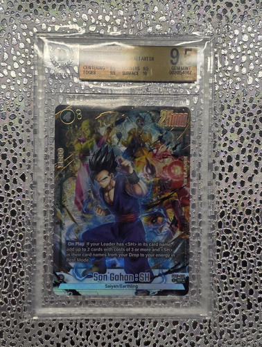 Bandai DBS Card Game Son Gohan: SH FB07-058 SR Foil Alt Art ENG BGS 9.5