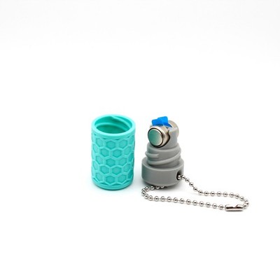 Hearing Aid Battery Keychain for two #675 Batteries