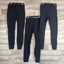 All in Motion Yoga Leggings Womens Small Black High Waisted Athleisure Lot of 3