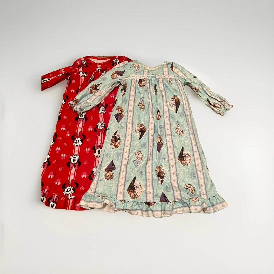 Disney Princesa Minnie Franela Abuela Camisón Pijama Lote De 3 Talla 4 Foto 3 de 4