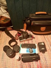 Vintage Minolta XG-1 SLR Camera w/ Accs. Bundle Untested.