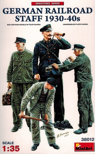 Miniart 38012 German Railroad Staff 1930 - Civilians - Deutsche Zivilisten- 1:35-image
