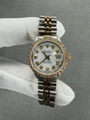 Rolex Ladies Datejust 26 mm Two-Tone Diamond Bezel And Diamond Dial Markers