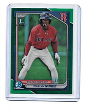 2024 Bowman Chrome Starlyn Nunez 1st Rookie Green Refractor /99 Red Sox BCP-207