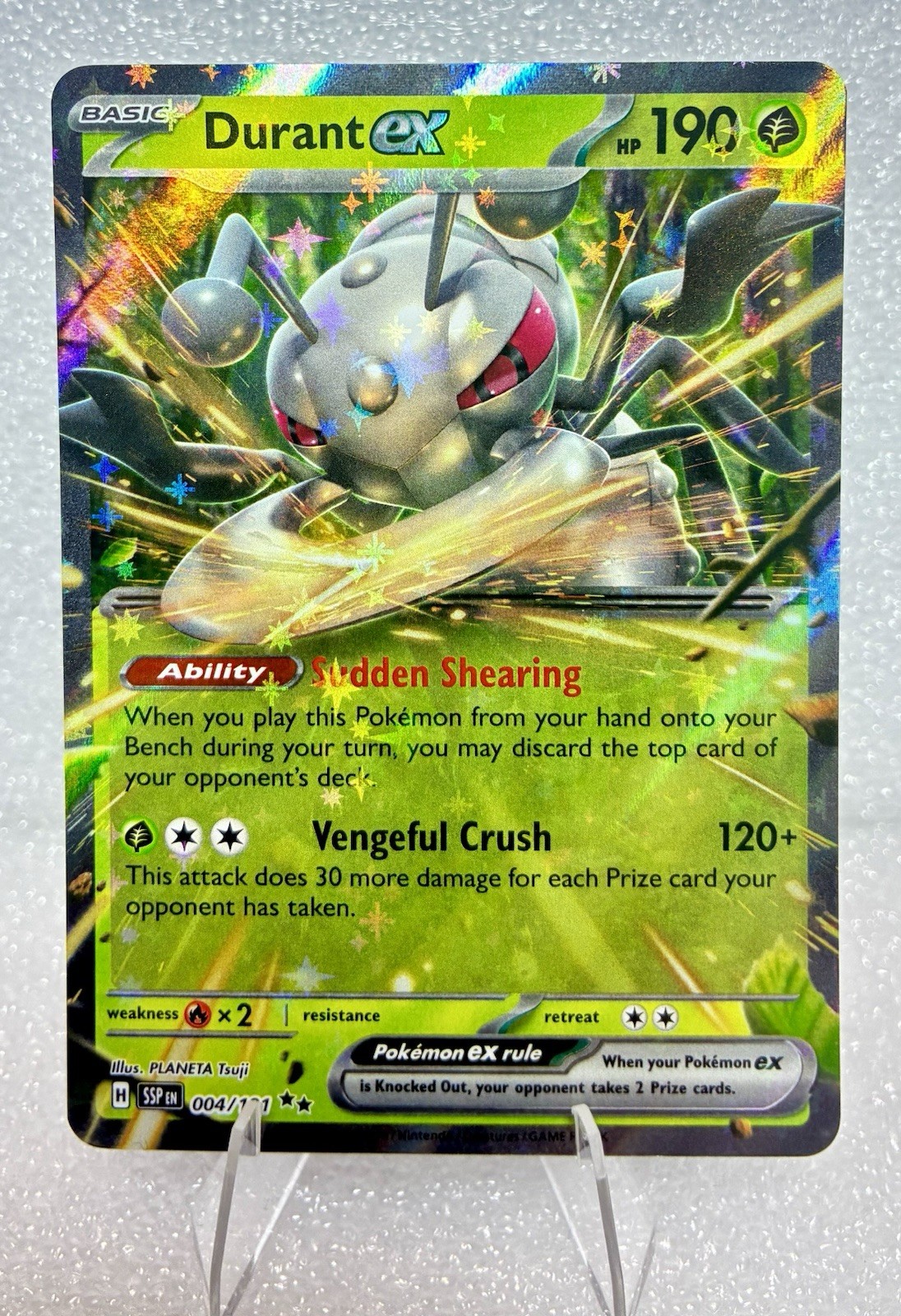 DURANT EX 004/191 LP DOBLE RARE HOLO SURGING SPARK POKEMON CARD TCG US SELLER