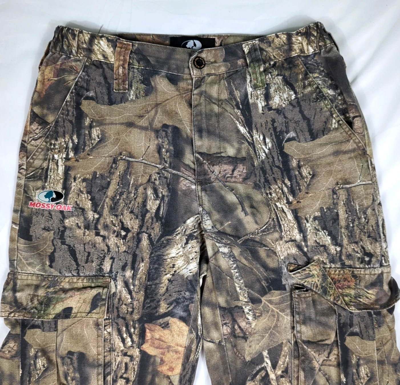 MOSSY OAK Vtg 90s Y2k Real Tree Bark Leaf Foliage Cargo PANTS Men's 30x30