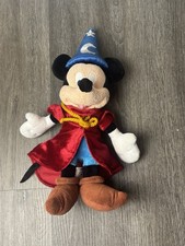 Disney Parks Authentic Sorcerer Mickey Mouse 14  Plush Fantasia