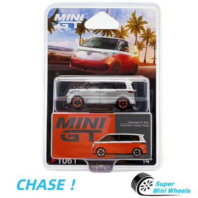CHASE ! Mini GT 1:64 Volkswagen ID.Buzz Candy White / Energetic Orange #1061