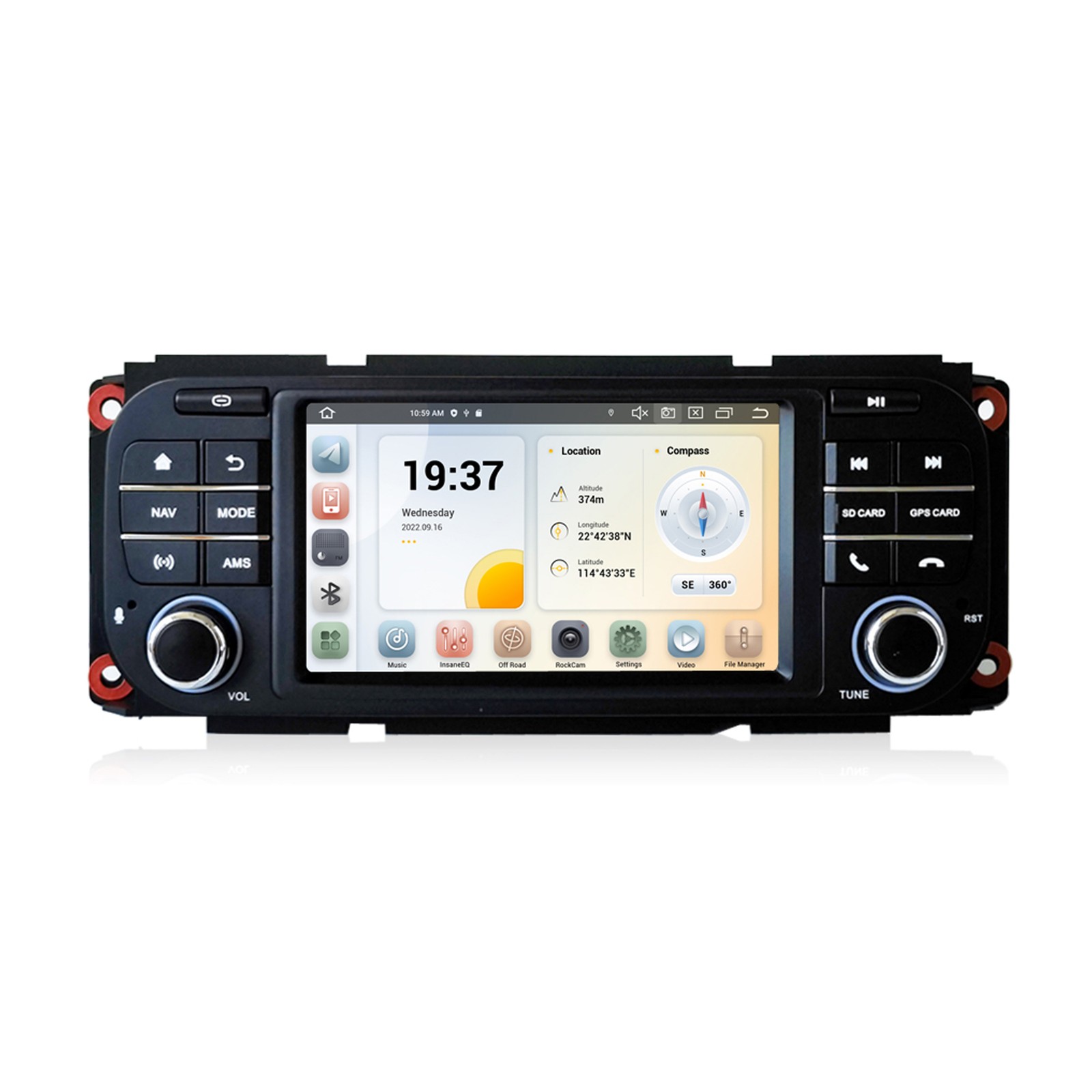 For Chrysler Jeep Dodge 5"" Touchscreen Android GPS Navigation CarPlay