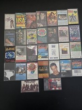 Lot 30 Vintage Rock and Roll Cassette tapes Movie Mixed Def Leopard Blondie
