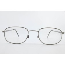 US Safety PI 350 Matte Silver Oval Metal Eyeglass Frames 50-21-145 Mens Womens
