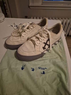 Off-White Low Vulcanized White Canvas EU 38 US 7.5-8 w/ Zip Tie & Dust Bag