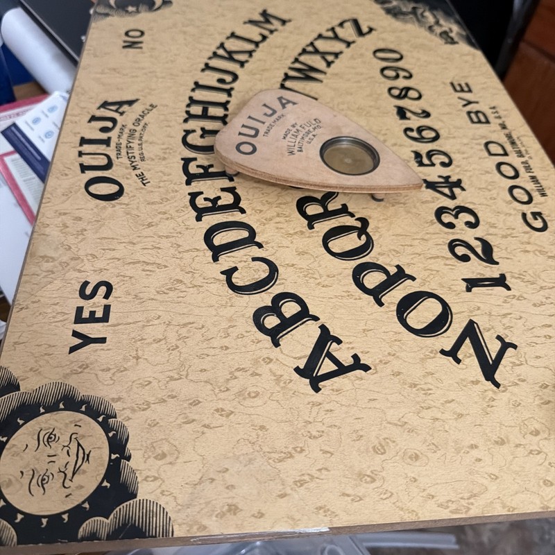Antique Ouija Planchette Authentic 1920s 1919 William FULD Vtg Wooden Baltimore