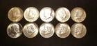 $5 Face Value 10 Coins 90% Silver Kennedy Half Dollars ~ All Dated 1964 ~ Lot #1