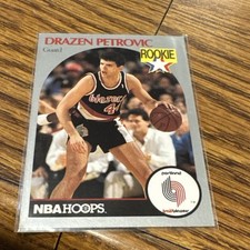 1990-91 NBA Hoops - Drazen Petrovic #248 (RC) Portland Trailblazers
