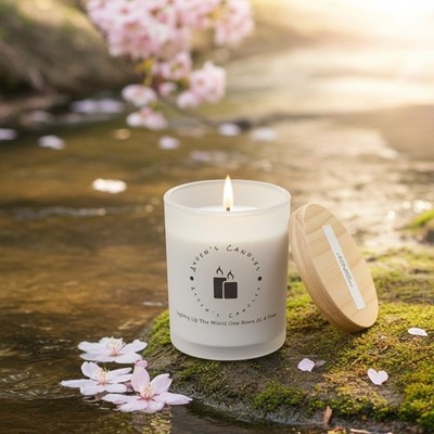 Aydens Candles - White Peach Blossom Scented Candle #338