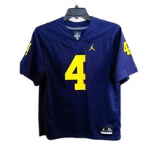 Jordan Michigan Wolverines 4 Football Jersey Youth XL / Fits Adult S/M