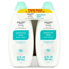 Equate Sensitive Skin Body Wash, 22 fl oz (2 Count), Nourishing Body Wash 0.50 per gallon