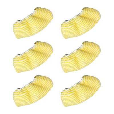 6Pcs Thick Microfiber Steams Mop Pads Reusable Nonslip Design Efficient Cleaning