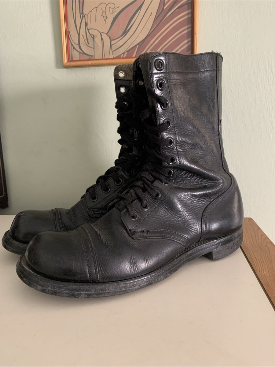 BF Goodrich Vintage Men’s Black Leather Cap Toe Combat Military Boot Bf Goodrich Combat Boots - Etsy main image 3
