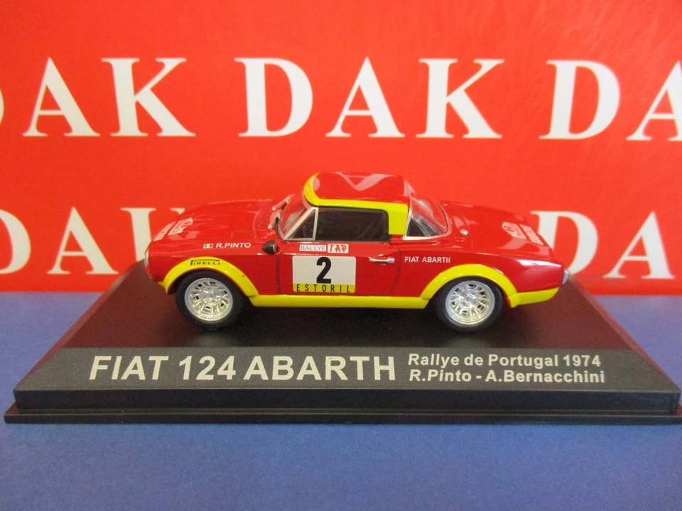 Die cast 1/43 Modellino Auto Fiat 124 Abarth Rally del Portogallo 1974 R. Pinto - Immagine 2 di 3