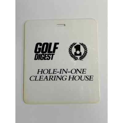WHITE GOLF DIGEST Hole-In-One Clearing House Johnnie Walker Golf Bag Tag VINTAGE