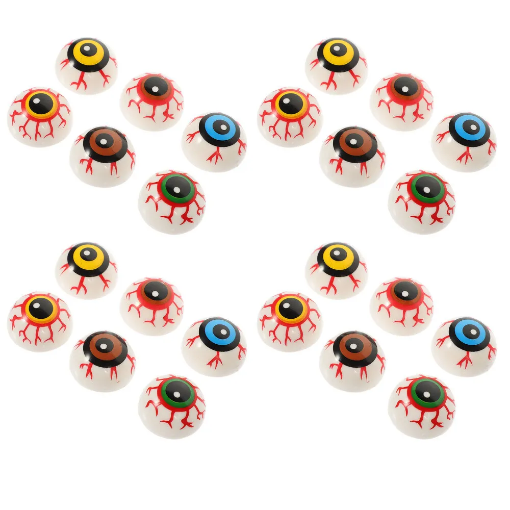 24PCS 2.3cm bouncing eyeballs craft DIY eye Eyeballs Scary for Kids Toys