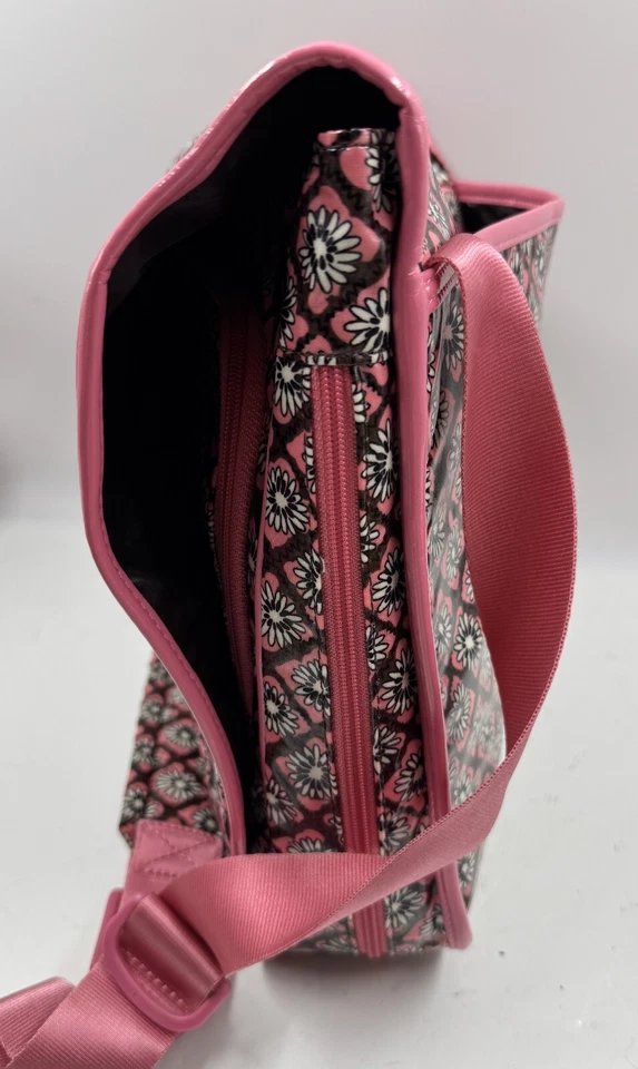 Vera Bradley Frill Women's Handbag Pink Floral Adjustable Strap Messenger Bag - Image 4 of 4